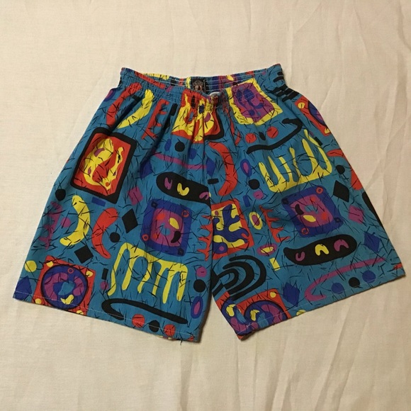 SOLD Vintage op art 80s jams summer shorts - Picture 4 of 7